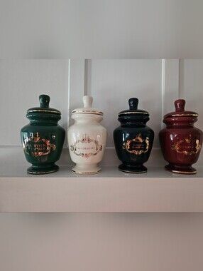 Apothecary Jar with Gold Accents